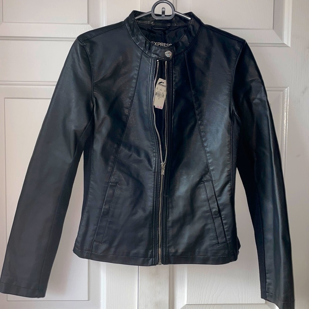 NWT Express Fake Leather Jacket, size S